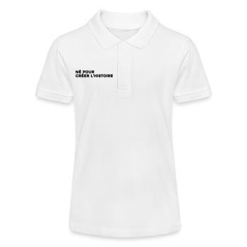 Né pour créer l'histoire - Citation Motivation - Polo bio MINI SPRINTER Stanley/Stella Ado - blanc - Devant