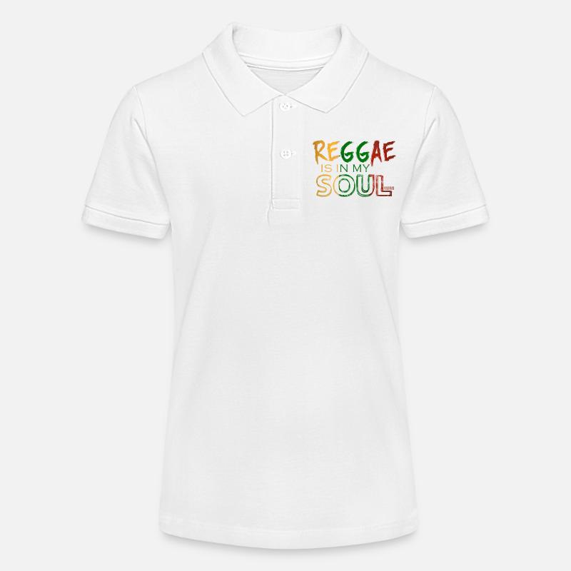 Reggae soul aux couleurs vives - Polo bio MINI SPRINTER Stanley/Stella Ado - blanc
