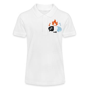 Feuer, Wasser, Pflanzenelemente - Stanley/Stella Teenager Bio-Poloshirt MINI SPRINTER - Weiß - Vorne