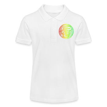 Hairdresser rainbow design - Stanley/Stella Teen Organic Polo Shirt MINI SPRINTER - white - Front