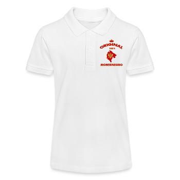 Montenegro Original 100% Flaggen Design - Stanley/Stella Teenager Bio-Poloshirt MINI SPRINTER - Weiß - Vorne