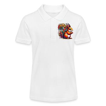 Eichhörnchen - Stanley/Stella Teenager Bio-Poloshirt MINI SPRINTER - Weiß - Vorne