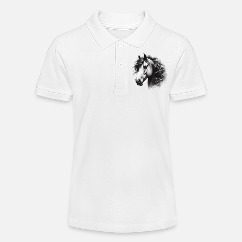 Cheval - Polo bio MINI SPRINTER Stanley/Stella Ado - blanc