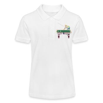 Billiard Player Pixel Art - Stanley/Stella Teen Organic Polo Shirt MINI SPRINTER - white - Front