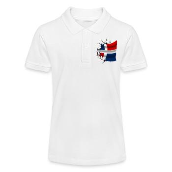 Drapeau de la République dominicaine - Polo bio MINI SPRINTER Stanley/Stella Ado - blanc - Devant