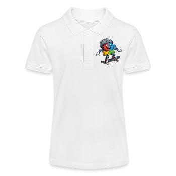 Patineur Partenaire de Puzzle - Polo bio MINI SPRINTER Stanley/Stella Ado - blanc - Devant
