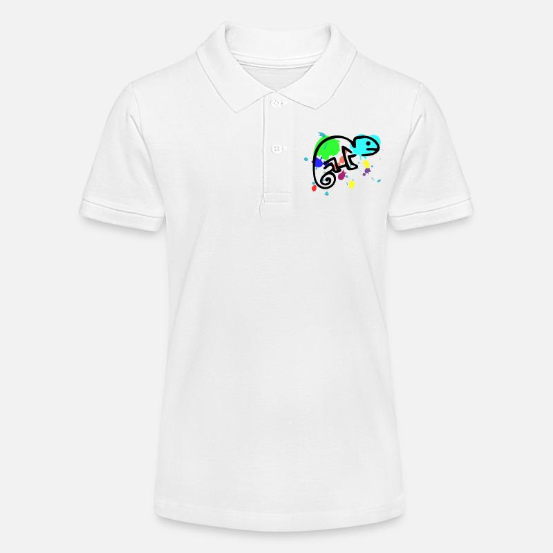 Caméléon coloré - Polo bio MINI SPRINTER Stanley/Stella Ado - blanc
