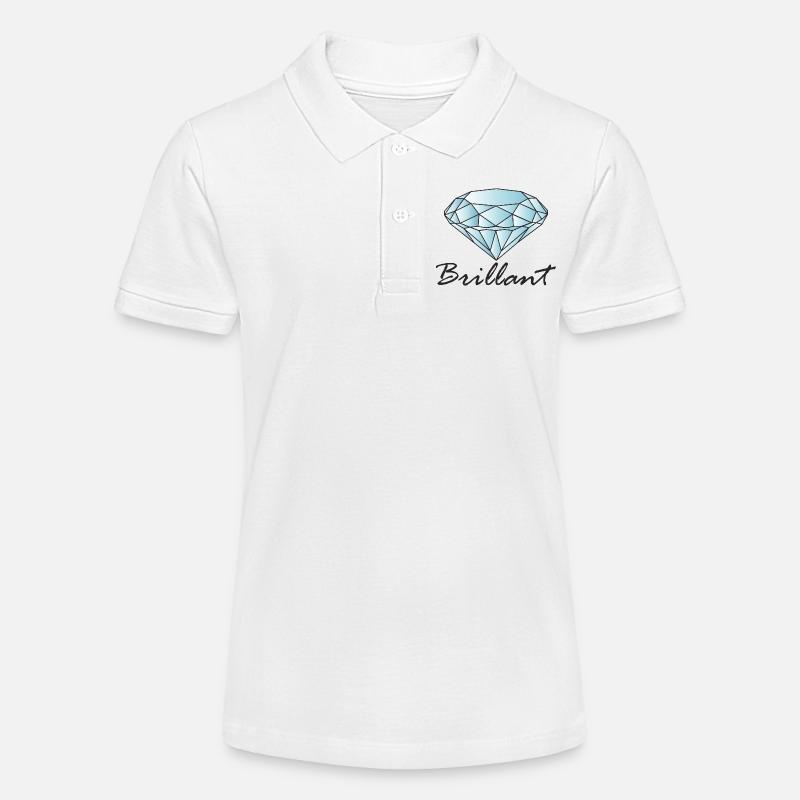 Diamant brillant - Polo bio MINI SPRINTER Stanley/Stella Ado - blanc