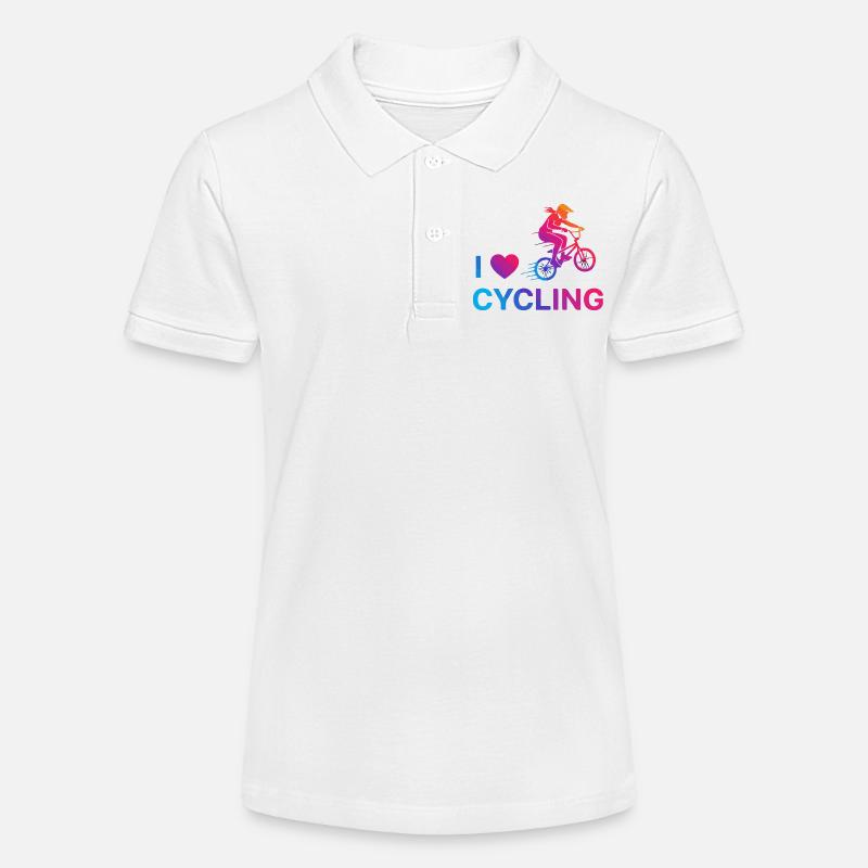 J’adore le cœur du cyclisme - Polo bio MINI SPRINTER Stanley/Stella Ado - blanc