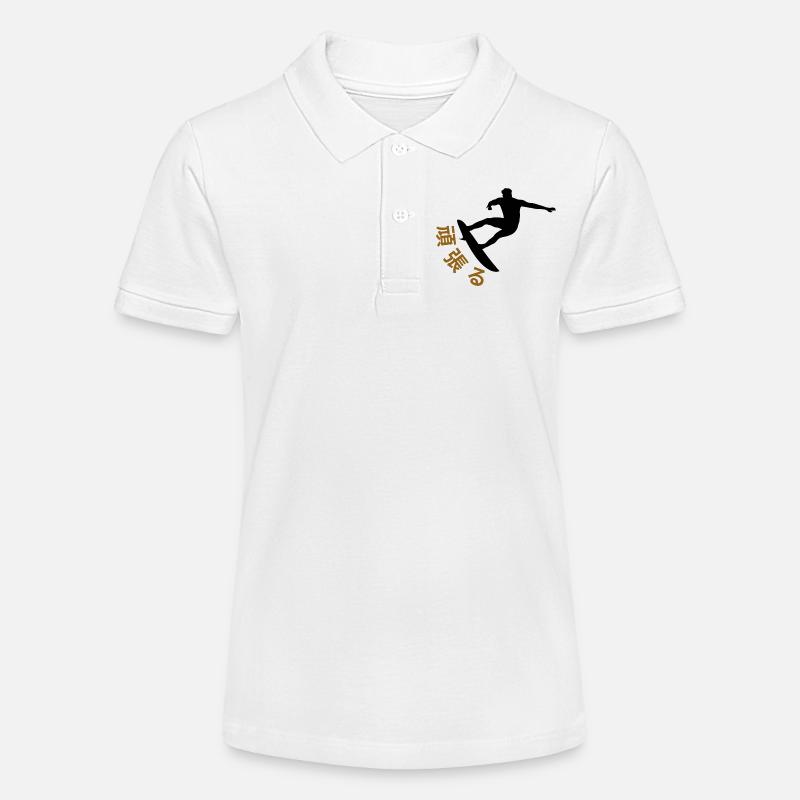 Motivation surf japonais - Polo bio MINI SPRINTER Stanley/Stella Ado - blanc