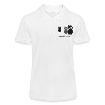 Nur noch eine Katzentrio-Silhouette - Stanley/Stella Teenager Bio-Poloshirt MINI SPRINTER - Weiß - Vorne