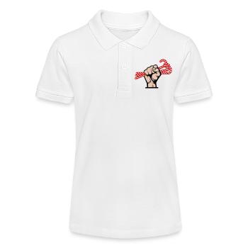 I Want Candy, Revolutionär, Slogan & Zucker Design - Stanley/Stella Teenager Bio-Poloshirt MINI SPRINTER - Weiß - Vorne