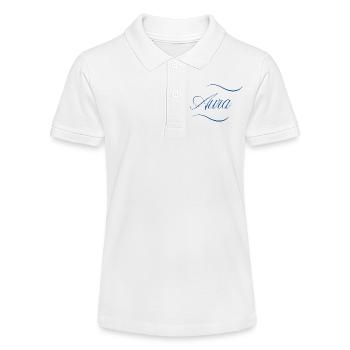 Aura Eleganz Schriftzug - Stanley/Stella Teenager Bio-Poloshirt MINI SPRINTER - Weiß - Vorne