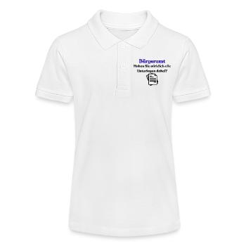 Citizen's Office Blue Typography Shirt - Stanley/Stella Teen Organic Polo Shirt MINI SPRINTER - white - Front
