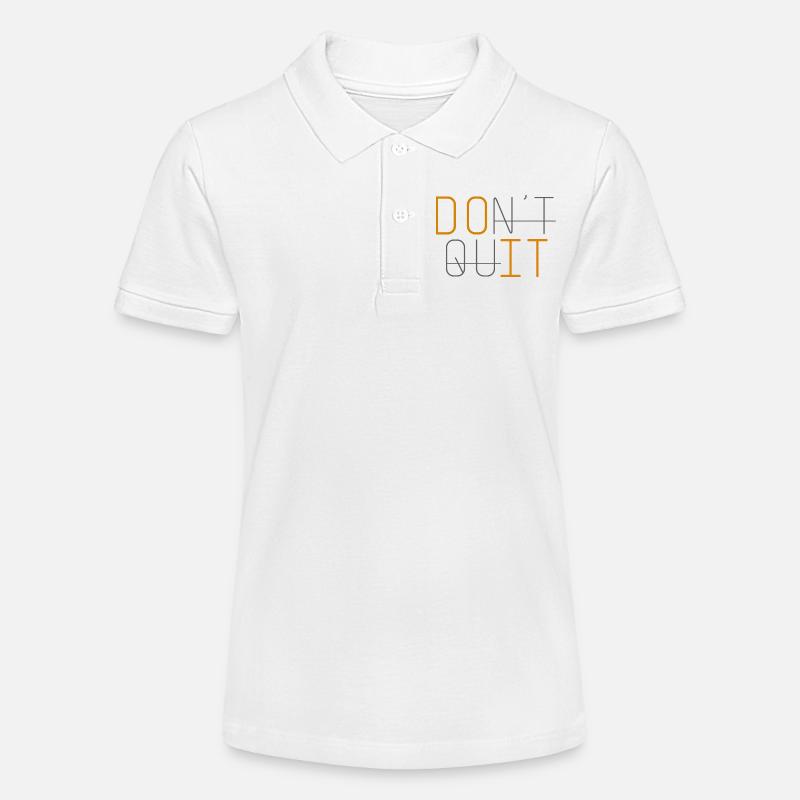 DON'T QUIT DO IT Ne renonce jamais - Polo bio MINI SPRINTER Stanley/Stella Ado - blanc