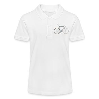 fixed gear bike - Stanley/Stella Teen Organic Polo Shirt MINI SPRINTER - white - Front