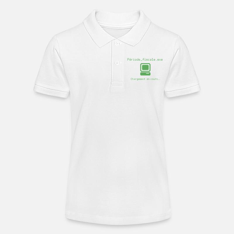 Période fiscale : chargement lent, café rapide - Polo bio MINI SPRINTER Stanley/Stella Ado - blanc