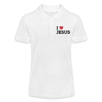 T-shirt graphique en gras I Heart Jesus - Polo bio MINI SPRINTER Stanley/Stella Ado - blanc - Devant