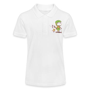 Hansi der Rennfahrer - Stanley/Stella Teenager Bio-Poloshirt MINI SPRINTER - Weiß - Vorne