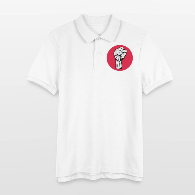 Fist - Protest - Democracy Stanley/Stella Teen Organic Polo Shirt MINI SPRINTER