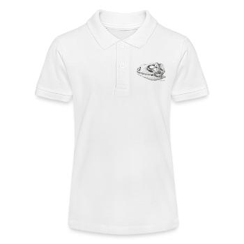 Teiú Lizard Skull - Ink - Stanley/Stella Teen Organic Polo Shirt MINI SPRINTER - white - Front