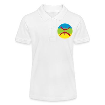 Aufkleber Berber Flagge Roundel Amazon - Stanley/Stella Teenager Bio-Poloshirt MINI SPRINTER - Weiß - Vorne