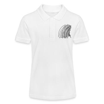 Griffonnage d’art abstrait - Polo bio MINI SPRINTER Stanley/Stella Ado - blanc - Devant