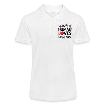 Naschkatzen Statement Süßigkeiten Bonbon - Stanley/Stella Teenager Bio-Poloshirt MINI SPRINTER - Weiß - Vorne