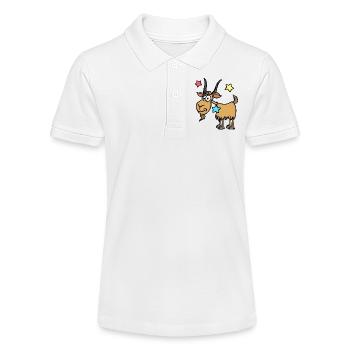 Steinbock Astrologie Gestirne Sterndeutung Himmel - Stanley/Stella Teenager Bio-Poloshirt MINI SPRINTER - Weiß - Vorne