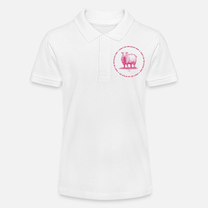 Mouton - Ne sois pas le noir par CD - Polo bio MINI SPRINTER Stanley/Stella Ado - blanc