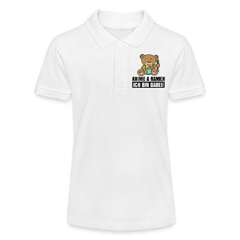 Cool Anime Manga Statement Zeichentrick Popkultur - Stanley/Stella Teenager Bio-Poloshirt MINI SPRINTER - Weiß - Vorne