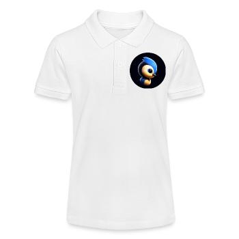 Comic Meise im Animationsstil - Stanley/Stella Teenager Bio-Poloshirt MINI SPRINTER - Weiß - Vorne