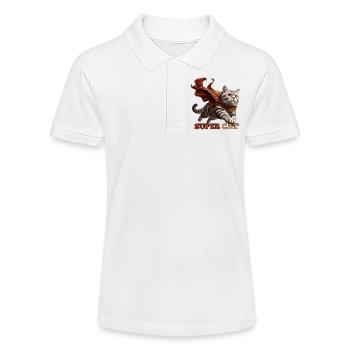 Super Cat British Shorthair BKH Tabby - Stanley/Stella Teen Organic Polo Shirt MINI SPRINTER - white - Front
