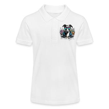 Greyhound Gangsta chien Graffiti cadeau - Polo bio MINI SPRINTER Stanley/Stella Ado - blanc - Devant