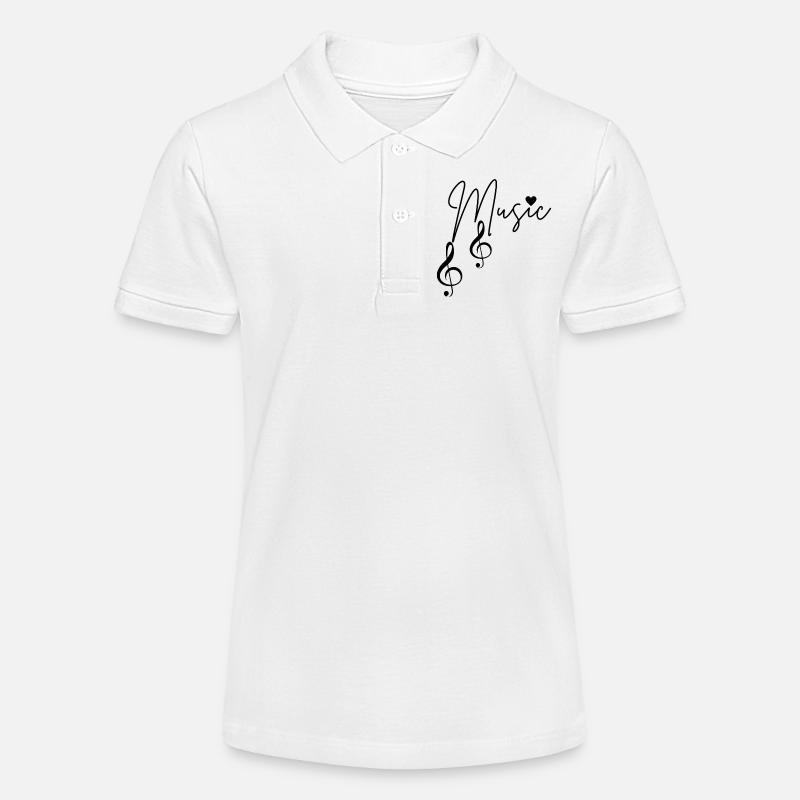 Notes de musique - Polo bio MINI SPRINTER Stanley/Stella Ado - blanc