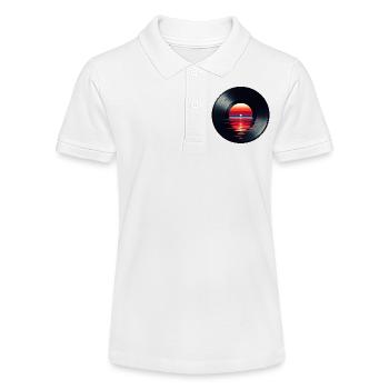 Disque de musique LP vinyle, Retro Sunset - Polo bio MINI SPRINTER Stanley/Stella Ado - blanc - Devant