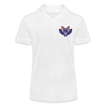Fledermaus Niedliches Maskottchen Zeichentrickfigur Kawaii - Stanley/Stella Teenager Bio-Poloshirt MINI SPRINTER - Weiß - Vorne