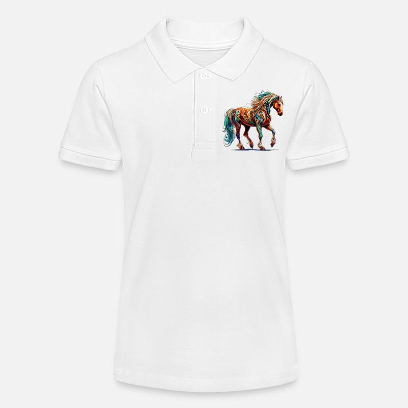 Cheval - Polo bio MINI SPRINTER Stanley/Stella Ado - blanc