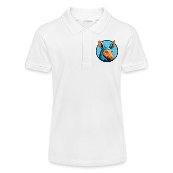 Aardvark Cute Kawaii Cartoon Animal Pet Logo - Stanley/Stella Teen Organic Polo Shirt MINI SPRINTER - white - Front