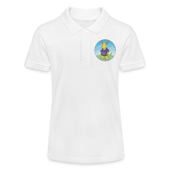 Aardvark Cute Kawaii Cartoon Clipart Animal Pet - Stanley/Stella Teen Organic Polo Shirt MINI SPRINTER - white - Front
