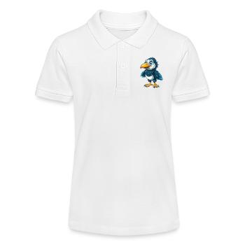 Crow Cool Kawaii Dessin animé Personnage Clipart - Polo bio MINI SPRINTER Stanley/Stella Ado - blanc - Devant