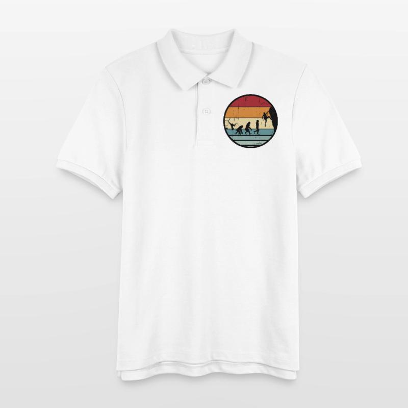 Evolution Climber Retro Circle Stanley/Stella Teen Organic Polo Shirt MINI SPRINTER