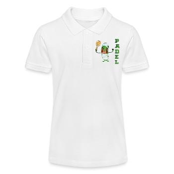 HALLOWEEN GURKE PADEL - Stanley/Stella Teenager Bio-Poloshirt MINI SPRINTER - Weiß - Vorne