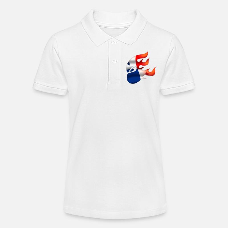 Drapeau du Panama - Panama - Ninja - Polo bio MINI SPRINTER Stanley/Stella Ado - blanc
