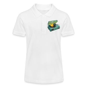Canard en caoutchouc sur tourne-disque - Polo bio MINI SPRINTER Stanley/Stella Ado - blanc - Devant