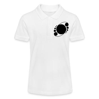 Orbit Rings – Conception de crop circle cosmique - Polo bio MINI SPRINTER Stanley/Stella Ado - blanc - Devant