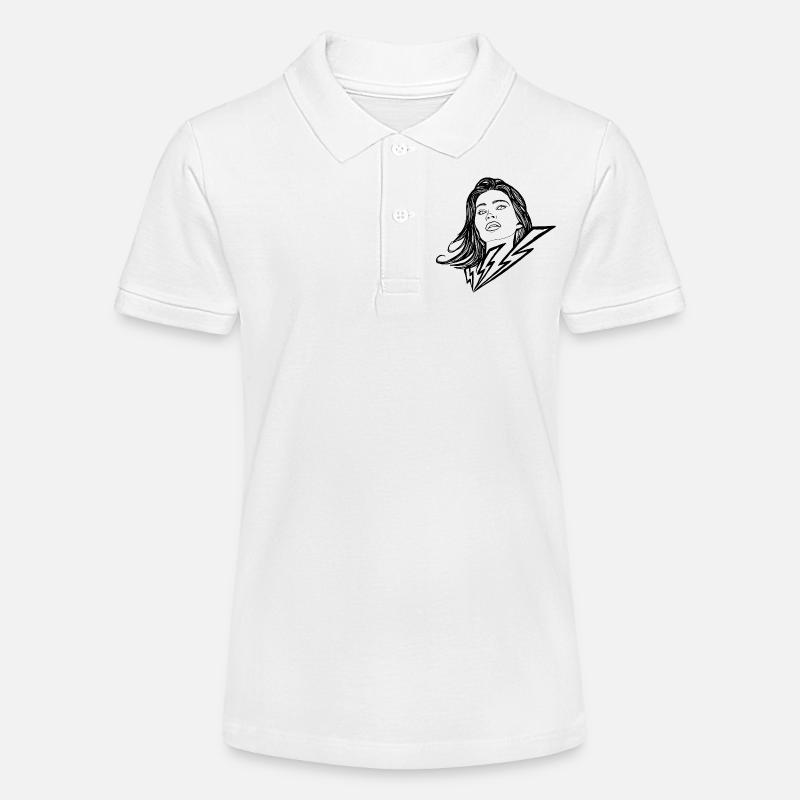 Femme Lightning Potrait - Polo bio MINI SPRINTER Stanley/Stella Ado - blanc