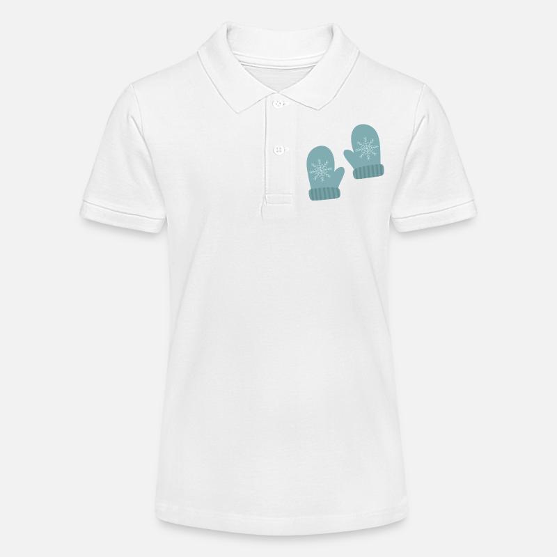 Mitaines d’hiver Snowflake Design - Polo bio MINI SPRINTER Stanley/Stella Ado - blanc