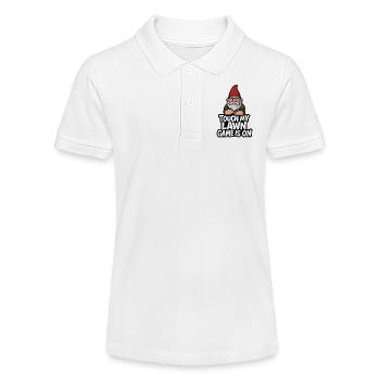 Gartenzwerg Drohgebärde Touch Lawn - Stanley/Stella Teenager Bio-Poloshirt MINI SPRINTER - Weiß - Vorne