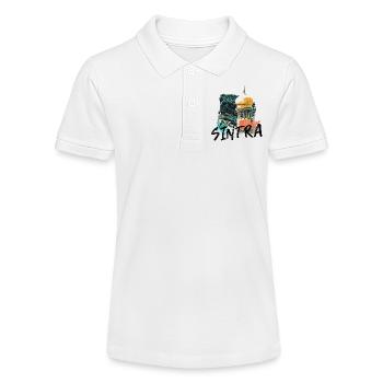 Typical Moorish tower of Sintra Park illustration - Stanley/Stella Teen Organic Polo Shirt MINI SPRINTER - white - Front